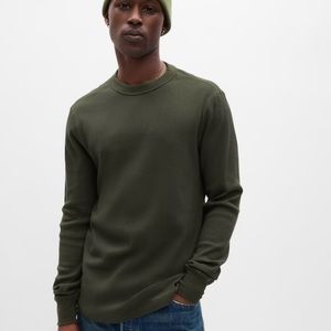 Brand New Gap Waffle-Knit Crewneck T-Shirt Large